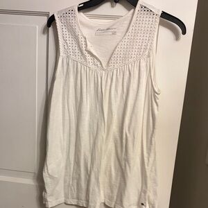 Eddie Bauer Women's Ivory Sleeveless Tank Top